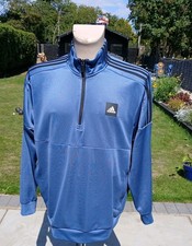 Mens Original Blue Adidas Aeroready Tracksuit Top Size XL 
