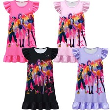 Kids Girls K-Pop Devil Hunters Dress Night Skirt Loungewear Nightdress