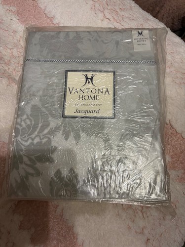 Vantona silver jacquard duvet - vantona,