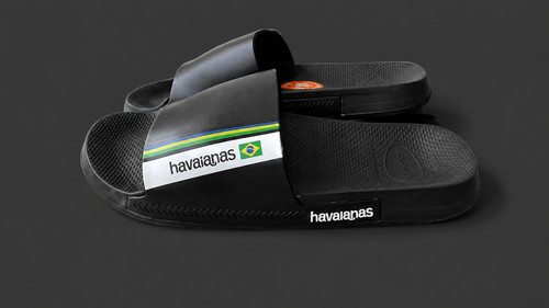 Havaianas slide brasil black - havaianas,