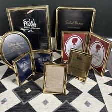 Collection Of 6 Brass And Metal Picture Photo Frames Free Standing Wall Hanging