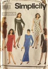 Paper Pattern Semi-Fitted Dress Lace Sleeve Options Simplicity