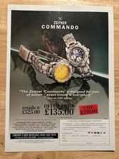 Vintage 1997 Zeitner Commando Watch Original Advert Advertising