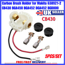 Genuine Makita BGA450 BGA452 DGA452 Brush Holder + Caps 643954-4 & CB430 Brushes