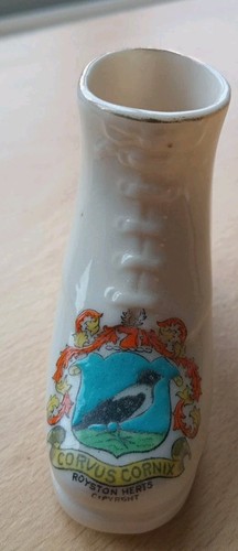 Vintage crested china boot - vintage,