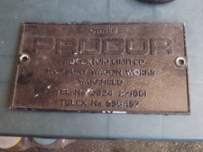 PROCOR Owners Tanker Wagon Plate Builders Wakefield