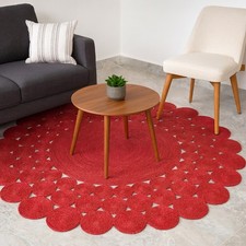 Jute Round Rug Natural Braided