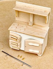 Dolls House Natural Finish Wood Solid Fuel Stove 1:12 Scale Miniature 075 tumdee