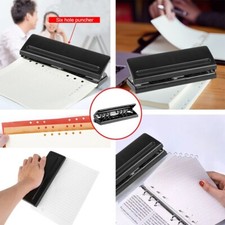 UK Paper Filofax Punch 6-Hole A4 A5 A6 Adjustable Metal Organiser Hole Puncher