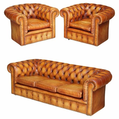 Old chesterfield club three - old,