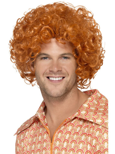 Ginger afro wig mens - ginger,