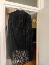 Black Lacy Long Skirt Size