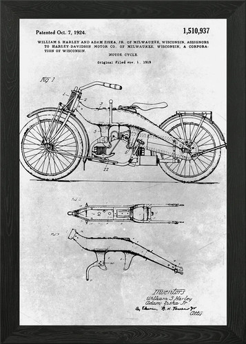 No334 motorcycle framed wall - framed,