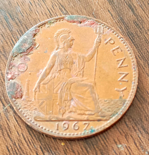 1967 elizabeth penny coin - 1967, ii