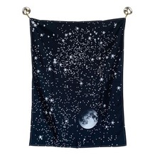 Moon Star Night Sky Tapestry