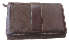 COACH CANVAS BROWN LEATHER