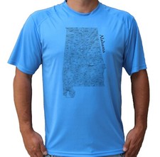 Alabama State Map Sport Boat