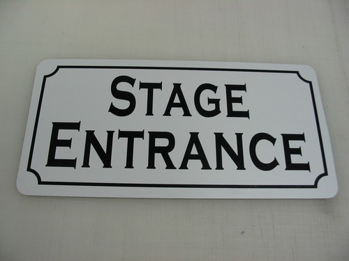 Stage entrance metal sign - sign, 4