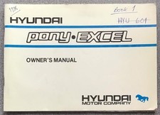 HYUNDAI PONY EXCEL Car Owner's Manual 1988