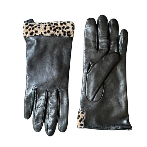 Portolano black leather gloves - portolano,