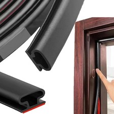 6M Black D-Shape Rubber Door