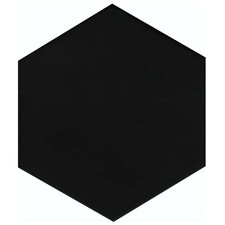 Hexagonal Black Porcelain Wall
