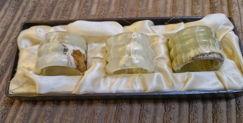 Set vintage green onyx - set,