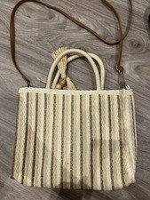 Straw Effect Beige Shopping