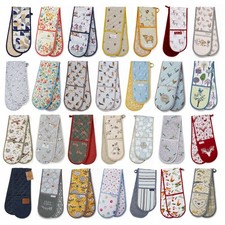 Cooksmart 100% Cotton Double Oven Gloves