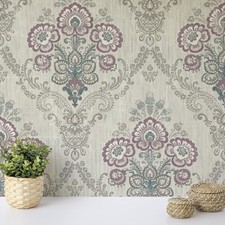 Purple Paisley Damask