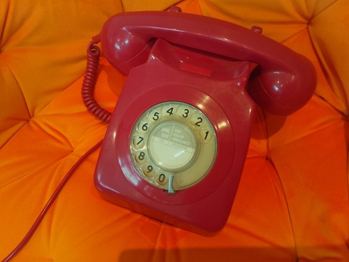 Vintage rotary dial red - rotary,