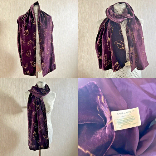 Laura ashley scarf purple with - laura,