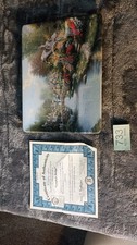 Thomas Kinkade's Lamplight Bridge 8 x 6 Porcelain Plate Certificate Authenticity