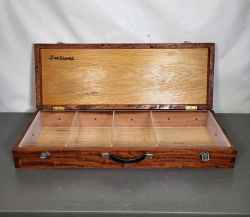 Vintage stained wood toolbox - vintage,