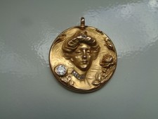 Gibson Girl Pendant 14K Gold