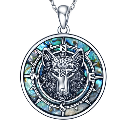 Wolf head pendant necklace - wolf,