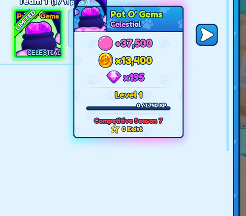 Pot gems bgsi bubble - o', |