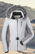 SCHOFFEL womens ski jacket size 14 - white and grey