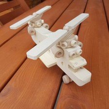 Wooden ToyHelicopter Whit Two