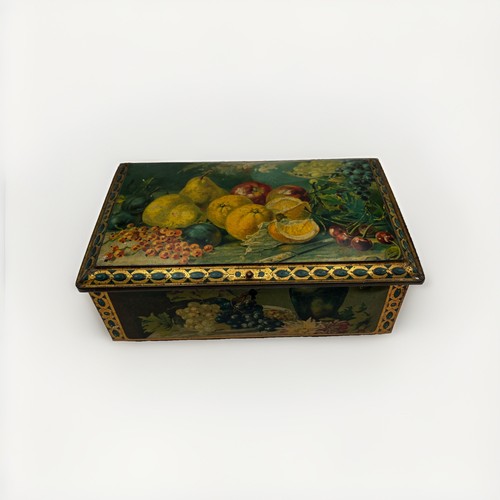 Vintage tin box fruit - fruit, still