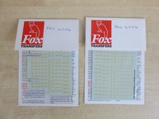 Fox Transfers Sheets FRH 4004
