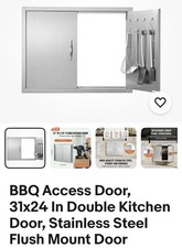 31x24" Steel Door with Hooks