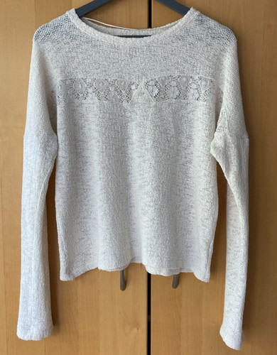 Zara cream lace insert drop - zara,