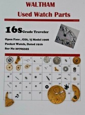 Waltham Used Watch Parts 16 /