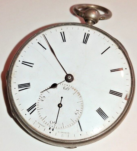 Antique silver cased raffin - cased, e.raffin