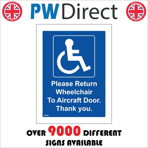 Sign please return wheelchair - sign,