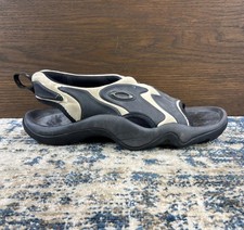 Vtg Oakley Smoke Sandals Mens Sz 10 US Y2K Slip-On Black/Tan