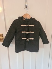 Autograph By M&S  Charcoal Grey Wool Blend Unisex Duffle Coat Age 1-2