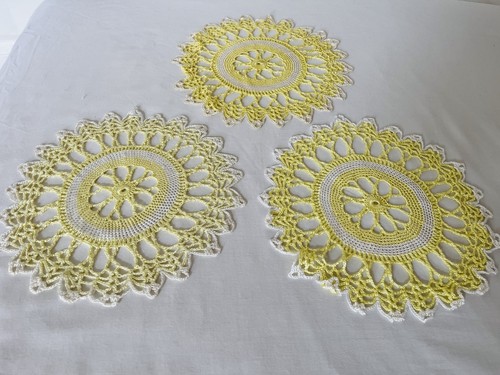 Vintage doily light yellow - vintage,