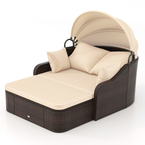 Patio rattan daybed with - patio, pe